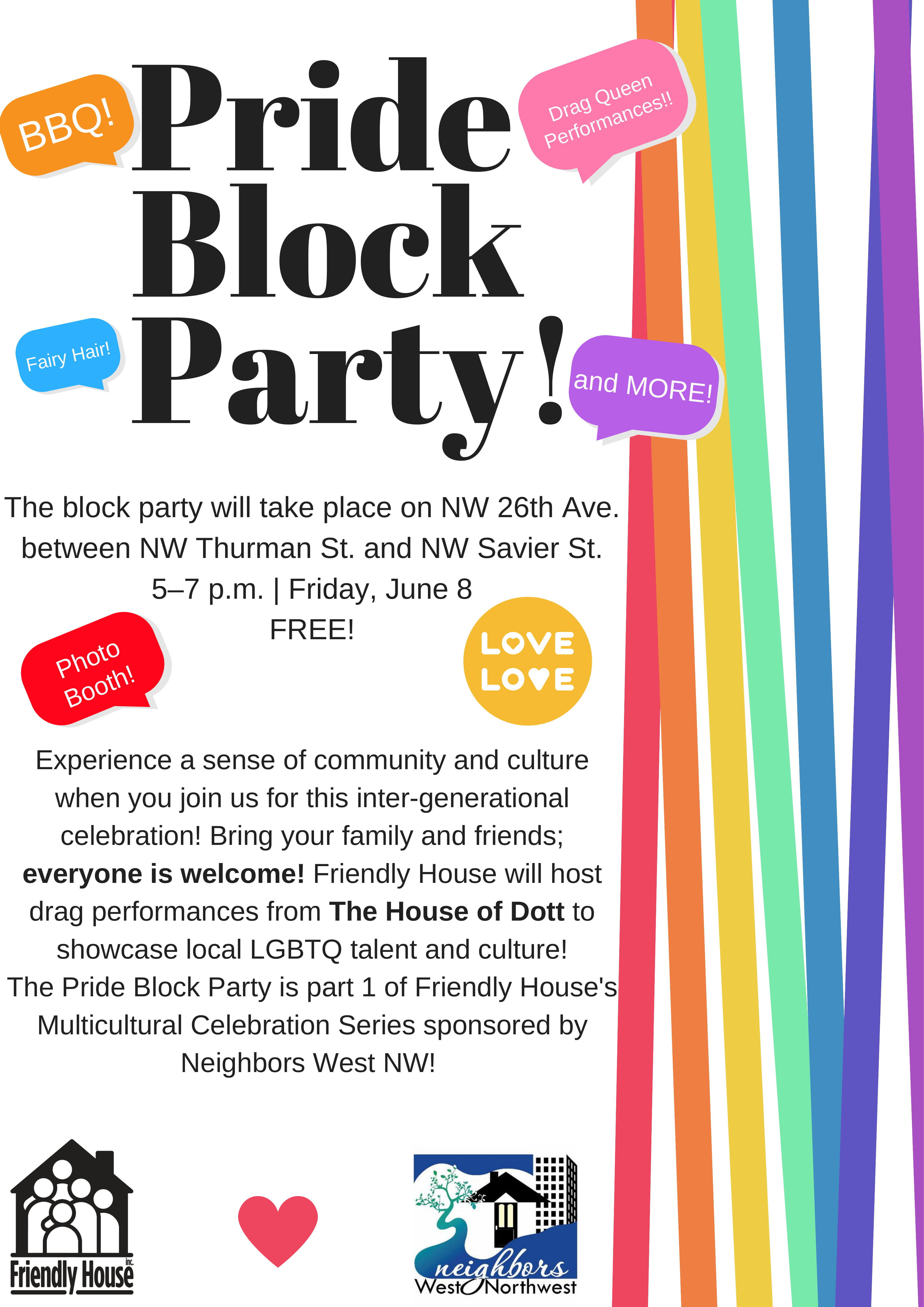 Pride Block Party at Friendly House Neighbors WestNorthwest